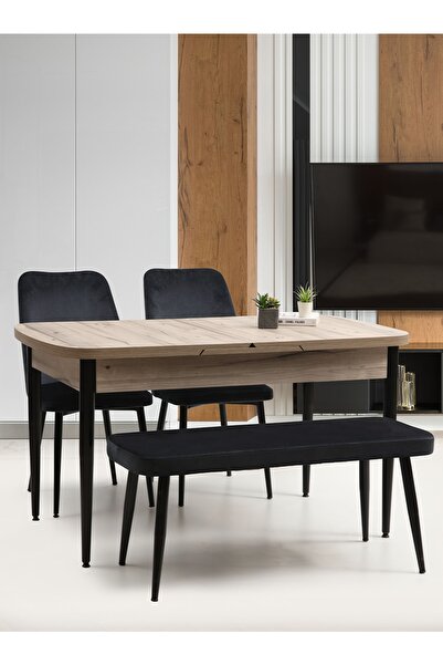 Eymense Venüs 2 Sandalyeli Benchli Mutfak Masa Takımı