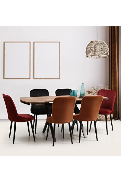 Eymense Kumsal 6 Sandalyeli Mutfak Masa Takımı