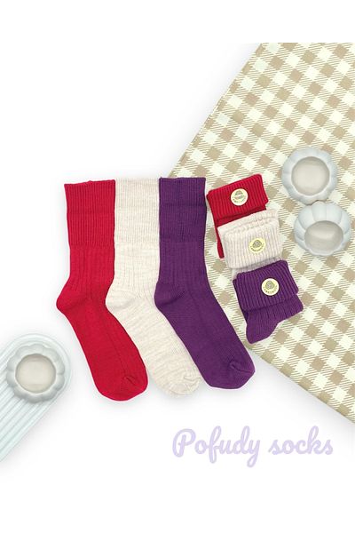 footmania Комплект дамски многоцветни чорапи от органичен памук, 3″