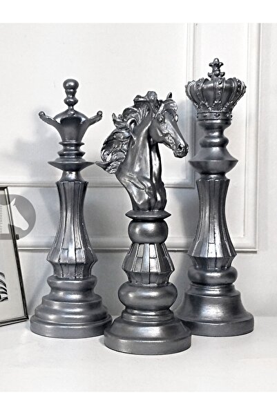 Tual Hobi Sanat Dekoratif Satranç Set Heykel Biblo