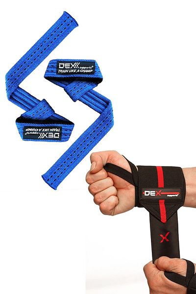 Dex Supports سوار معصم كروس فيت للياقة البدنية (WRIST WRAPS ELITE) حزام رفع الأثقال (LIFTING STRAPS)