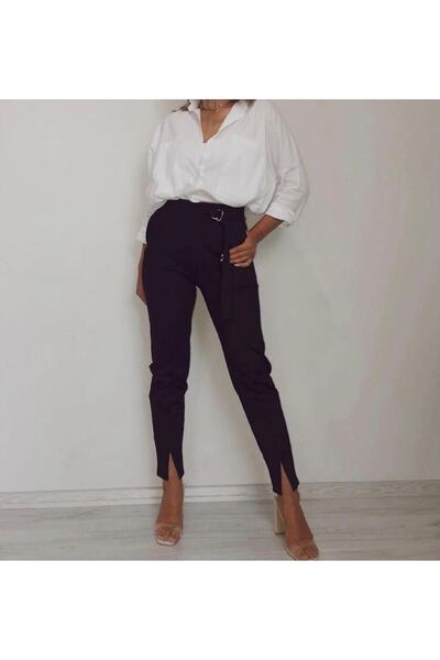 Durmaz Ženske pantalone od čelične tkanine Sa prorezom