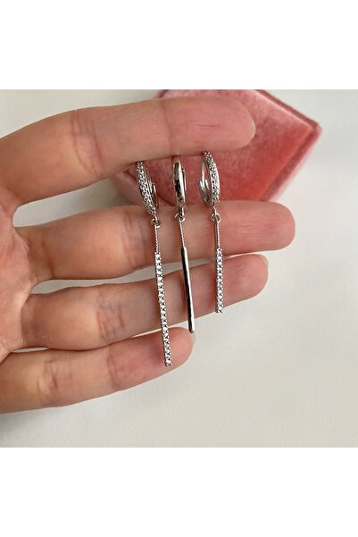 Okkostore Sallantılı Çubuk 3'lü Küpe