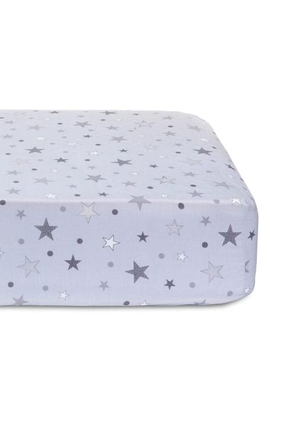 BabyMeva Βρεφικό σεντόνι Baby Meva Blue Star
