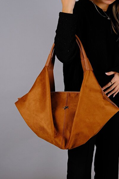 LuviShoes Γυναικεία τσάντα ώμου Rally Tan Suede Belinda