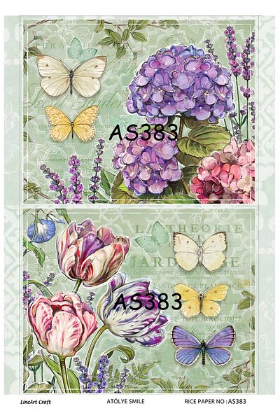 LİNEART Brass Decopage Paper La As383