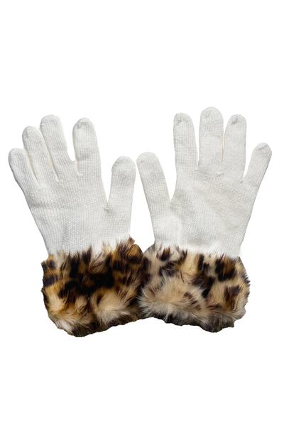 FUREVER FASHION Furry Fingered Angora Gloves