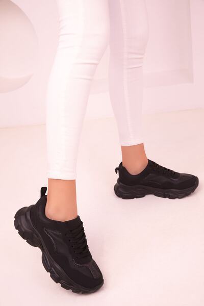 SOHO Black-Black Women's Sneakers 15564