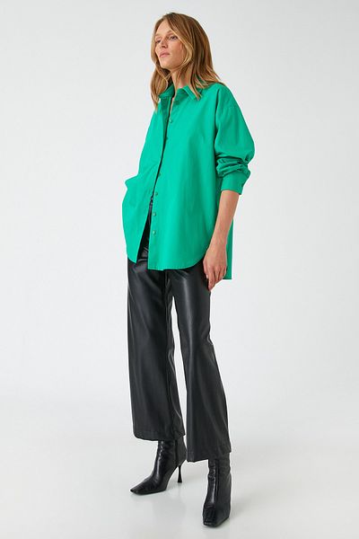 Koton Women's Green Shirt 3WAK60057PW