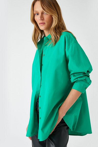 Koton Women's Green Shirt 3WAK60057PW