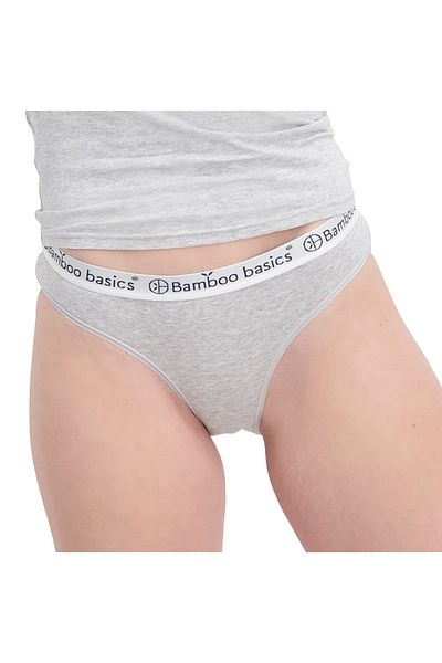Bamboo Basics Damen Slips YARA, 3er Pack - Logo-Bund, atmungsaktiv, Single Jersey