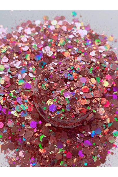 Sirius Hobi Epoksi Reçine Rose Tırnak Makyaj Chunky Glitter 8 gr Hologramlı Sim 2x4gr Kutulu
