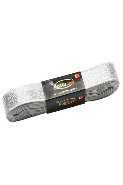 Nazarone Κορδέλα 3cm-10mt Ασημένια Glitter