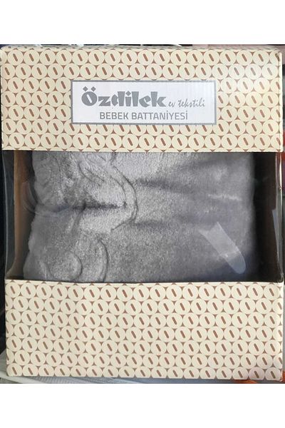 Özdilek Embos Baby Blanket 100x120 Gray