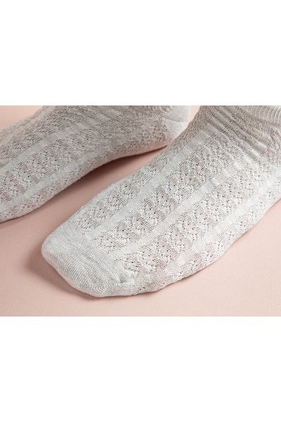 English Home Șosete de damă din bumbac gri Alice - scurte, mărimea 36-40