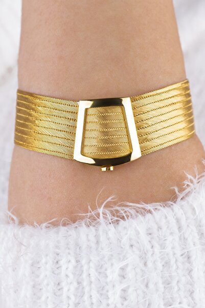 Black Sea Port 9 Sıra Altın Kaplama 925 Ayar Gümüş Trabzon Hasırı Bilezik