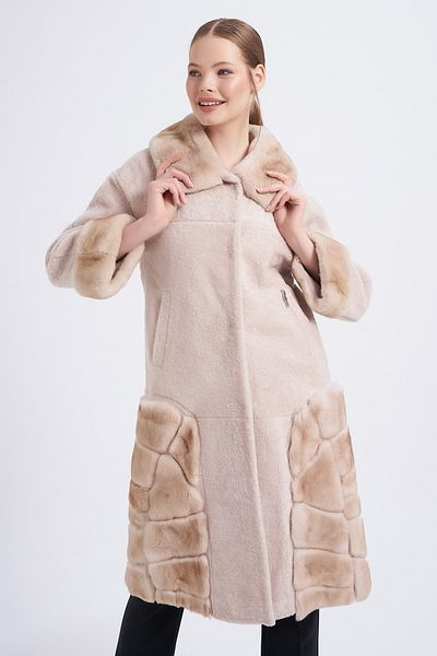 Balizza Blz-Leather Fur Coated Coat