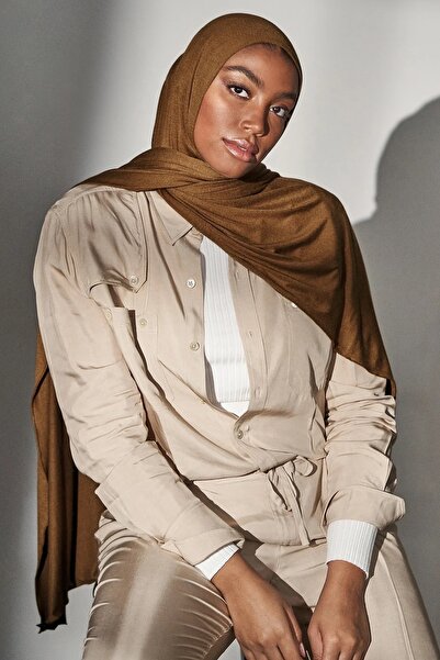 Luis Wella شال قطن ممشط -لون كستنائي برونزي-