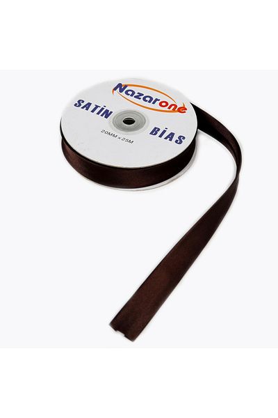 Nazarone Σατέν Πιτζάμες Σκούρο Καφέ - 2cm-25mt