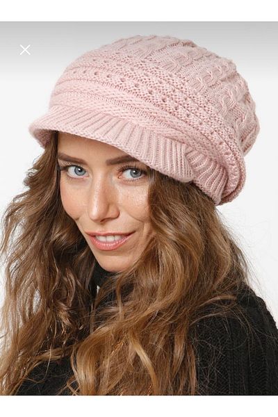 FATELLA Peaked Lined Knitwear Knitted Beret