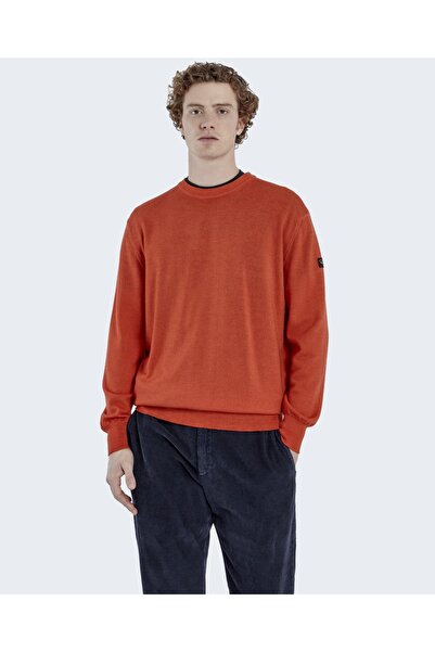 PAUL&SHARK Men's Knitted Round Neck C.wWool Plus Size Sweater