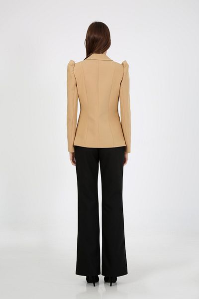 METANİA Balloon Sleeve Pleated Pocket Jacket