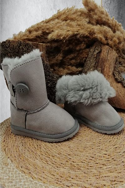 ADA BEBEK ÇOCUK Παιδικά Μποτάκια με Γούνα Εσωτερικά Suede Boots