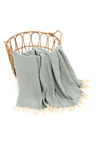 PESHCE Honeycomb Double Bedspread 180×240 Cm Green