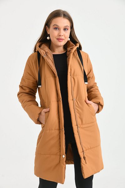 VOLT CLOTHİNG Steppmantel mit Kapuze für Damen