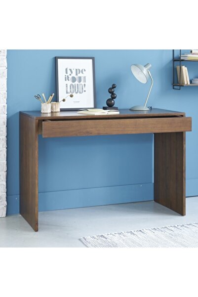 ŞafakMobilya Ahşap Tek Çekmeceli Ceviz Konsol, Çalışma Masası