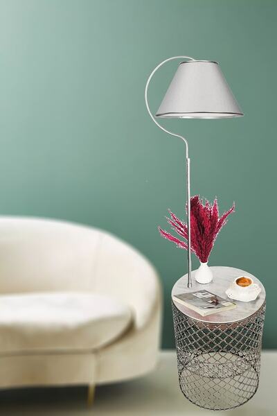 MG HOME Tasarım Sehpalı Lambader Modern Lambader Köşe Aydınlatma