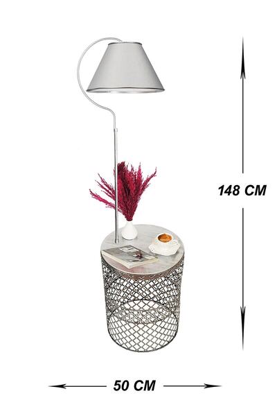 MG HOME Tasarım Sehpalı Lambader Modern Lambader Köşe Aydınlatma