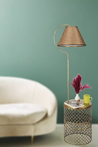 MG HOME Tasarım Sehpalı Lambader Modern Lambader Köşe Aydınlatma