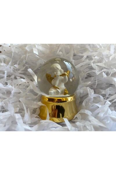 Genel Markalar Altın Yaldızlı Melek Kar Küresi