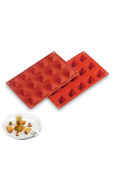 Getshopmini قالب سيليكون للكيك والشوكولاتة 15 قطعة من الهرم Gt126