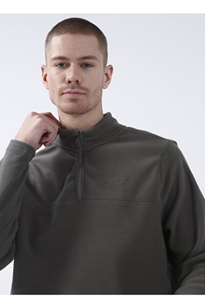 Merrell Düz Haki Erkek Polar Sweatshırt M23place Place