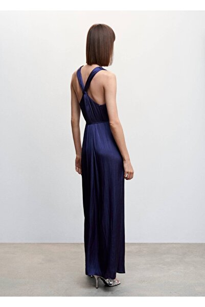 MANGO Woman Μακριά σατέν ολόσωμη φόρμα