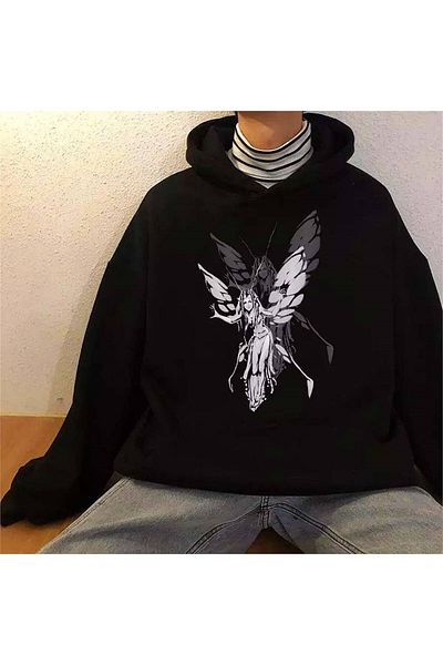 Touz Harajuku Fairy Girl Black Hoodie - Unisex Blunt Blunt Powder