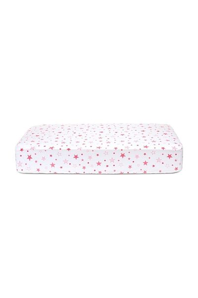 BabyMeva Baby Meva Elastic Pink Star Fitted Baby Bedsheet