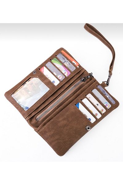 samilon Tan Wallet and Handbag with Phone Compartment