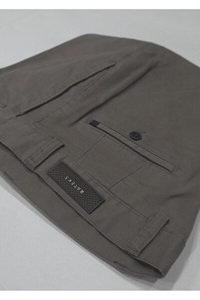 RATEKS Kışlık Düz Gabardin Dokumalı Likralı Pamuklu Esnek Yan Cepli Erkek Pantolonu