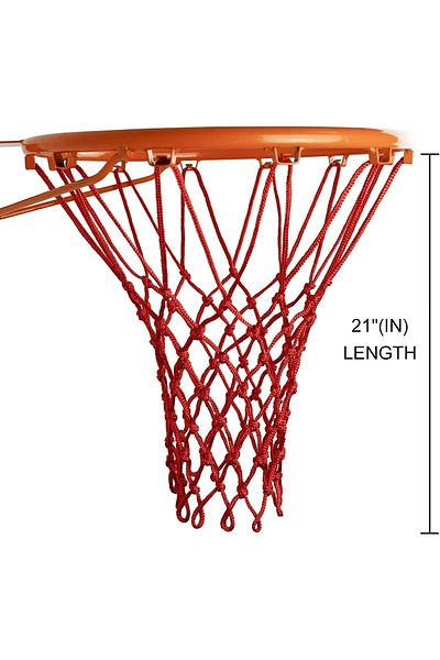 Sporsize Plasa de plasa pentru coș de baschet - roșu 1 bucată