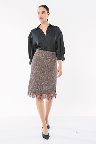 Berr-ın Simli Midi Etek