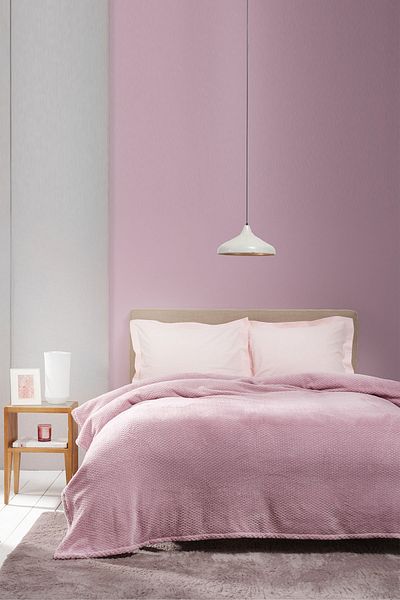 Karaca Home بطانية Theoline Dusty Rose مزدوجة من قماش الجاكار