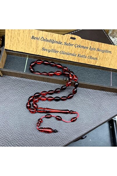 KANUNİ TESBİH Sistem special de Ziua Îndrăgostiților Rozari roșu negru cu ciu...