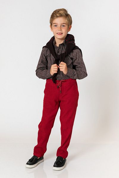 incity Boy's Burgundy Trousers