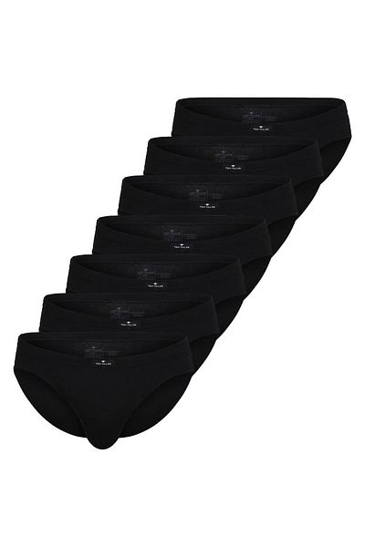 Tom Tailor Herren-Slip, 7er-Pack – Mini-Slip, Latex, reine Baumwolle, Jersey, Uni