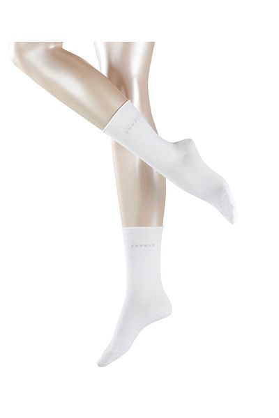 Esprit 2er-Pack Damen-Socken, tolle Baumwollmischung, Unifarben und Rollrand