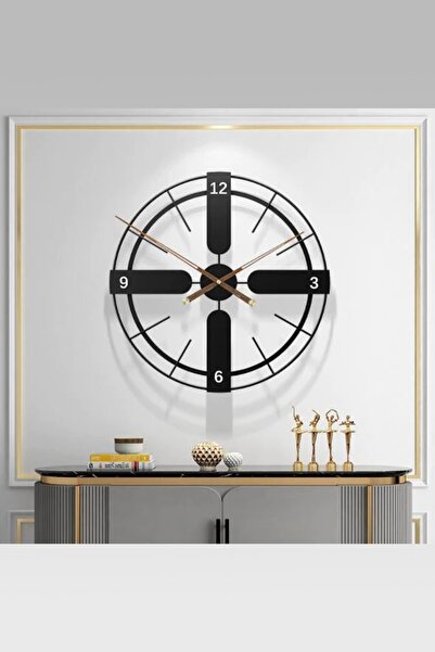 AGA KONSEPT Jihati 60 Cm Siyah, Italyan Tarzı Modern Duvar Saati