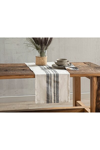 English Home Nola Pamuk Runner 40x150 Cm Antrasit